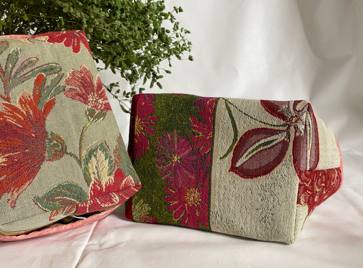 Panier de rangement en tissu récupéré